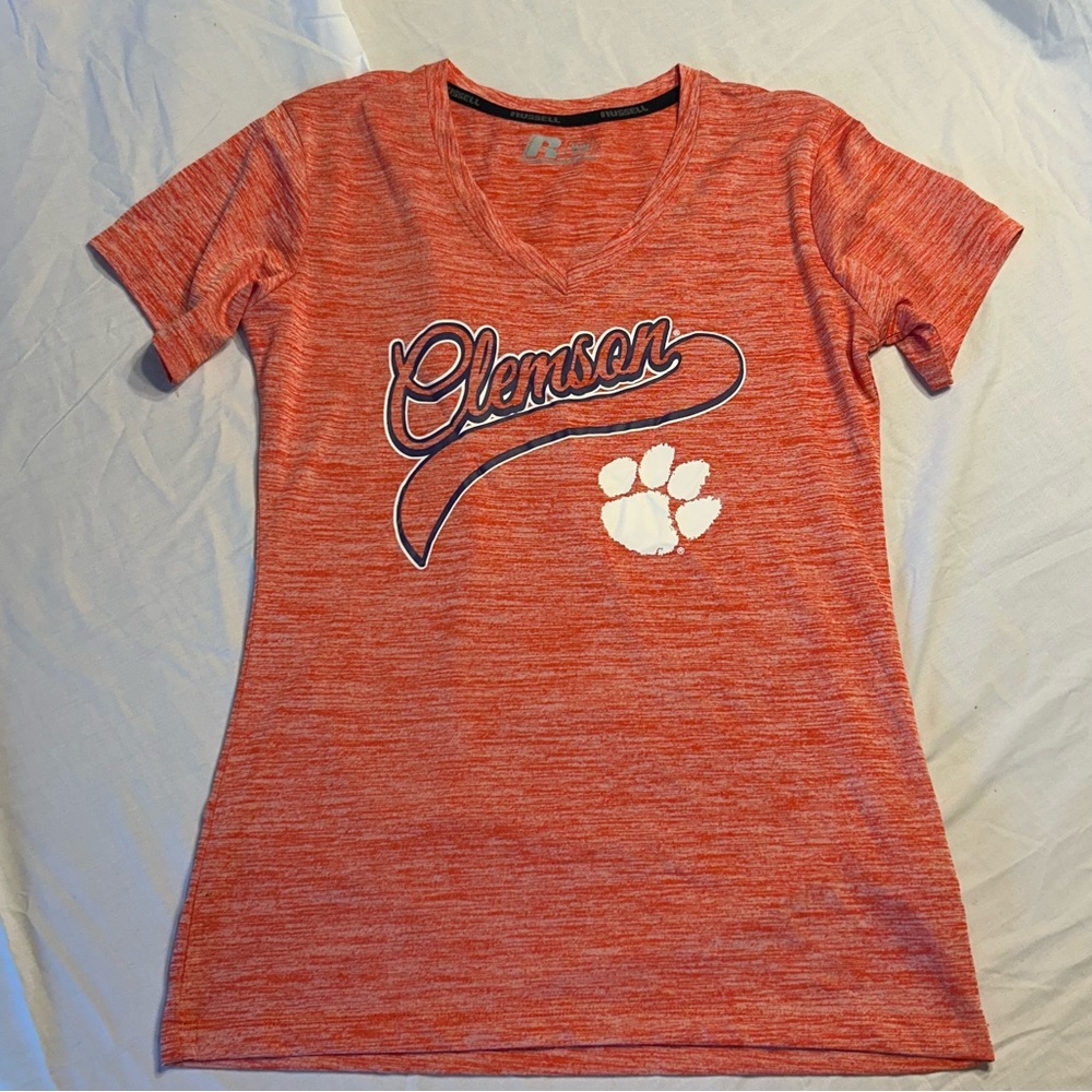 Clemson Women's Orange V-Neck Top